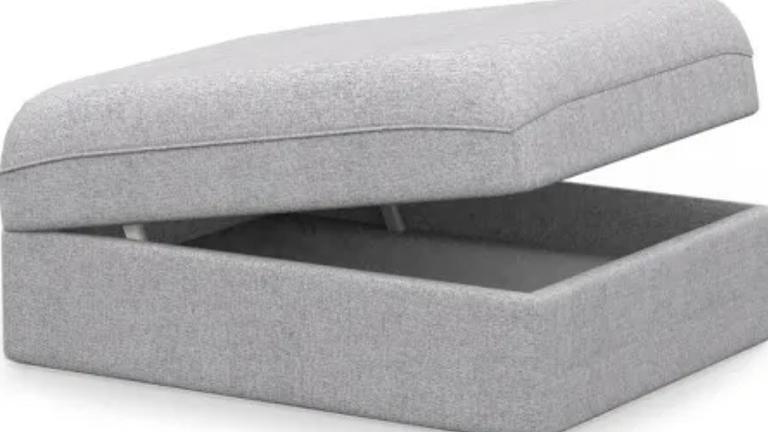 2 Sitzhocker hellgrau