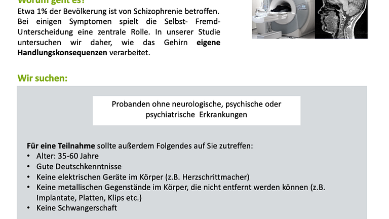 Vorschaubild Gesunde Probanden für Forschungsstudie gesucht: 180€ 