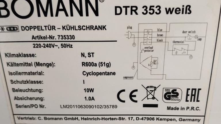 Retro Kühlschrank von Bomann