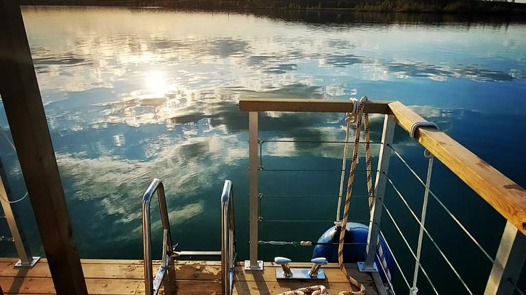 Arbeiten am See - Betreuung das Saunabootes am Störmthaler See