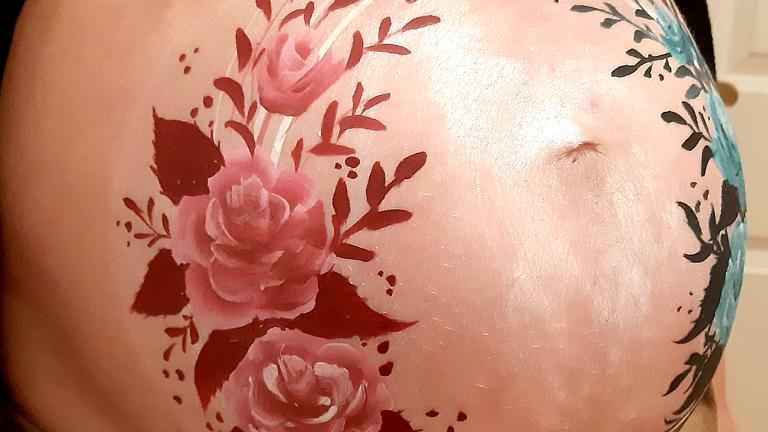 Babybauchbemalung Bellypainting Schwanger Baby-Bauch-Party in Berlin