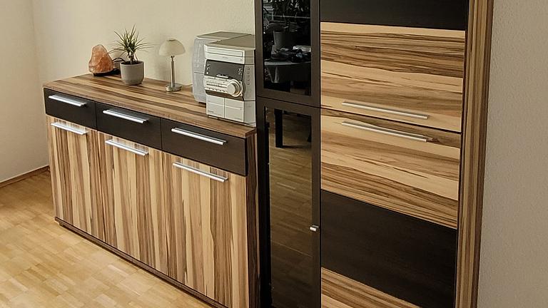 Vitrinenschrank, Sideboard, Wandboard, Sonoma-Eiche, Maße LxHxT 2,3 x 2,0 x 0,4
