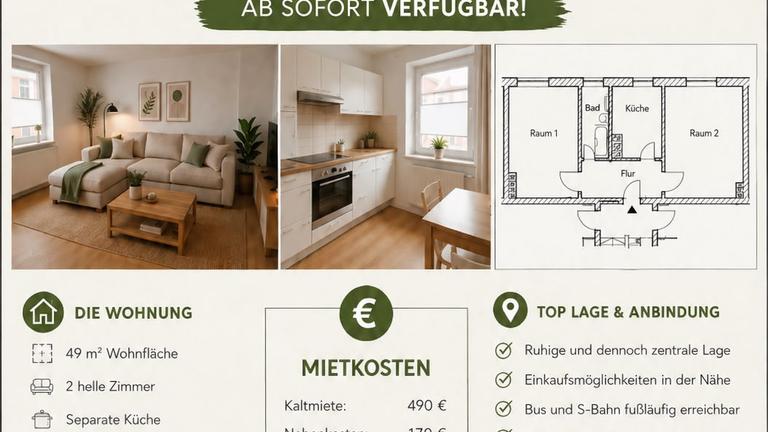 2 Zimmer- Wohnung in Markleeberg