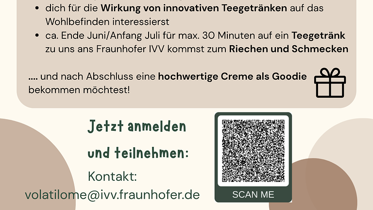 Teilnehmende für Konsumentenstudie Teegetränk gesucht