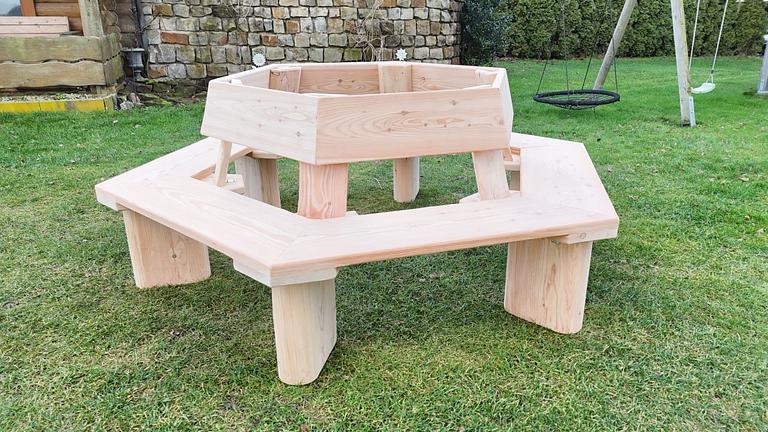 Baumbank aus Lärchen/Douglasien Holz. Gartenbank.Krongartmöbel.