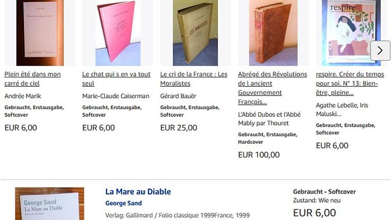 Livres français d'occasion - commander à Leipzig et faire du bien en même temps