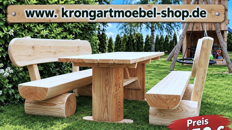Gartenmöbel aus Lärchenholz. Holzmöbel. Krongartmöbel.