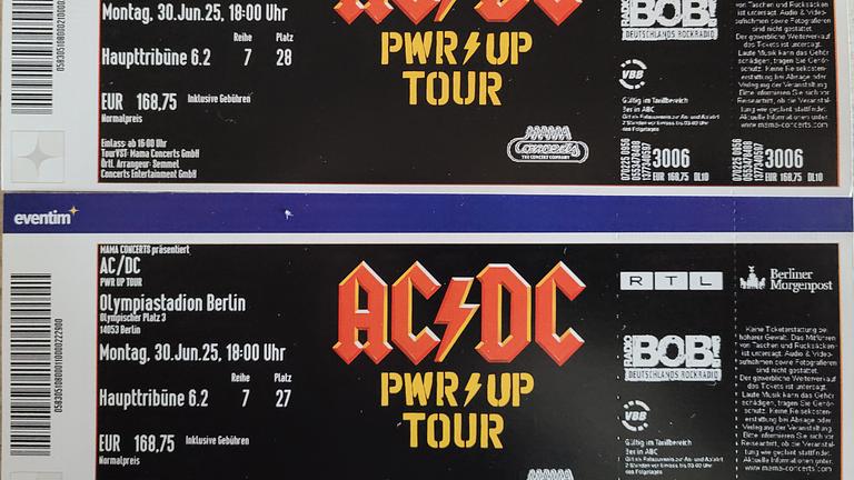 2 x AC/DC Tickets, sehr gute Sitzplätze, Berlin Olympiastadion, 30.06.2025