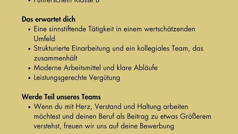 Mitarbeiter (m/w/d) im Überführungsdienst