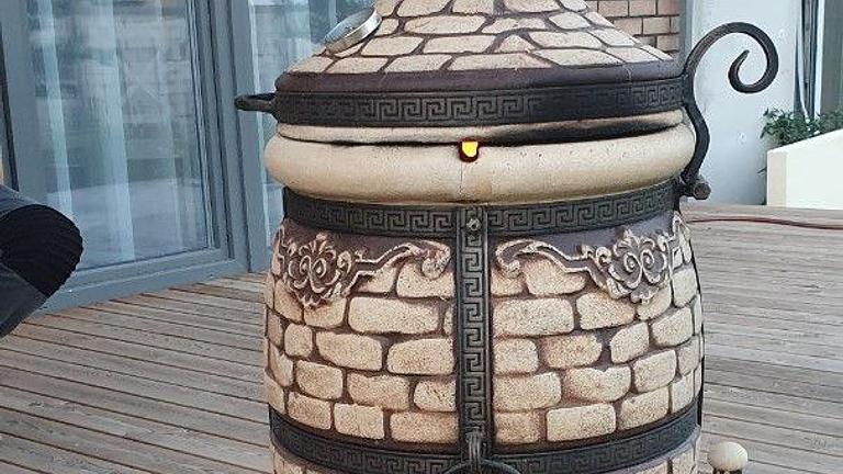 Tandoor 65L Ziegel | Schamott Grillofen Handgemacht