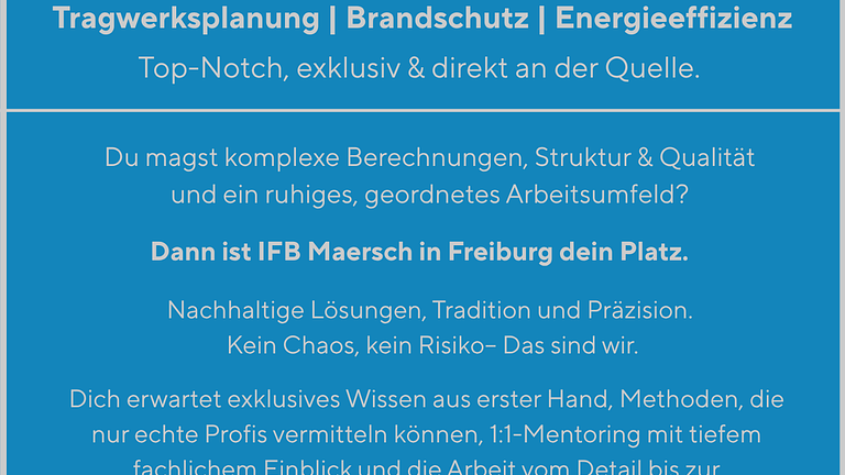 Werkstudent Bauingenieurwesen / Freiburg / exklusives Meisterwissen vom Profi