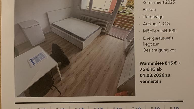 Möb. 1- Zi Appartement