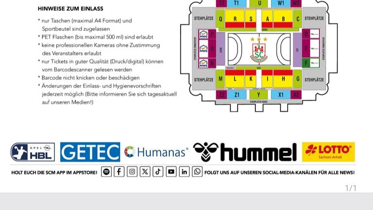2 Karten Handball-Bundesliga SC Magdeburg - SG BBM Bietigheim 26.06.2026 I 20:00