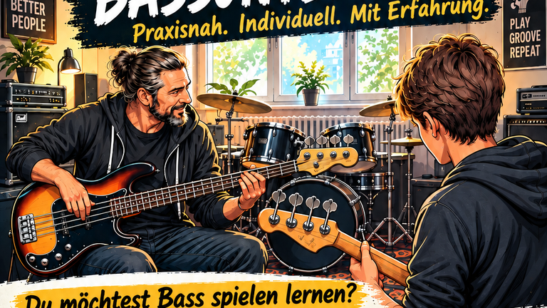 Biete praxisnahen Bassunterricht