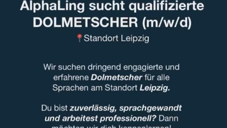 Dolmetscher (m/w/d) gesucht für alle Sprachen im Raum Leipzig