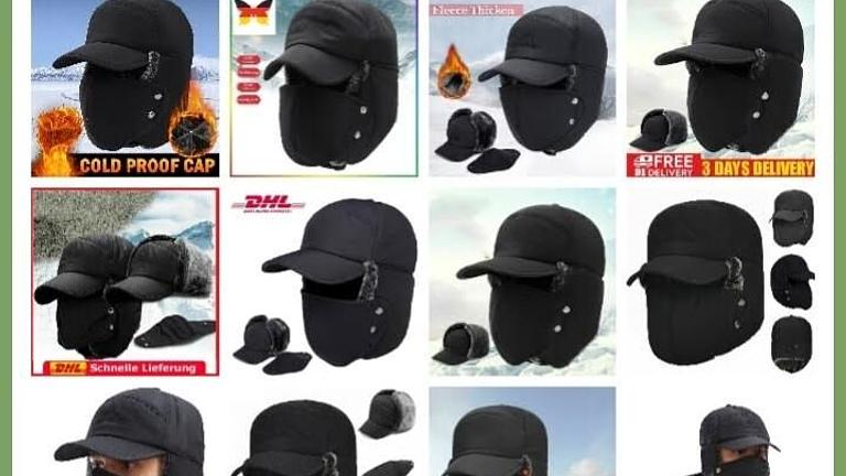 Wintercap Kälteschutz Ohrwärmer Wintermütze Mütze mit Mundstücke Ohrenklappen