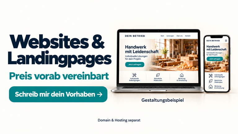 Website & Landingpage erstellen – Vorschau vor Auftrag