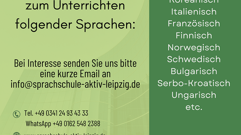 Vorschaubild LehrerInnen für Sprachschule gesucht!