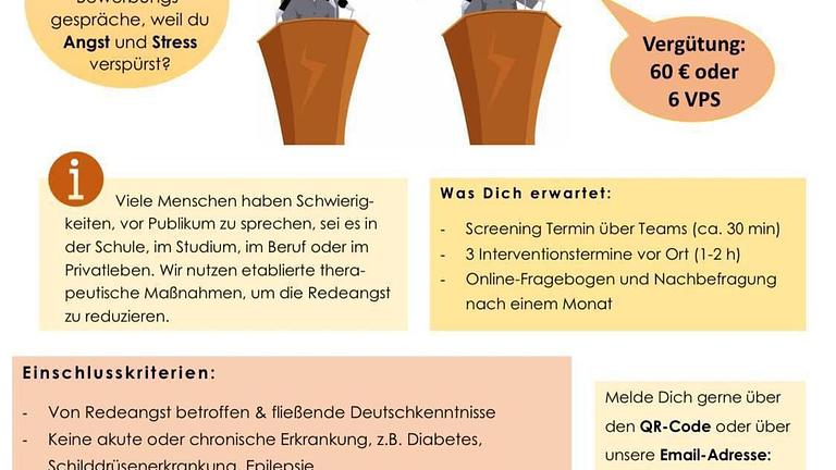 Probanden für Redeangststudie gesucht