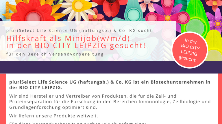 Hilfskraft als Minijob(w/m/d) in der BIO CITY LEIPZIG gesucht!