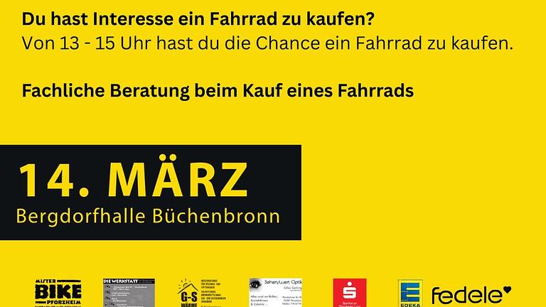 Radmarkt - 14. März 2026 in der Bergdorfhalle Büchenbronn / Pforzheim