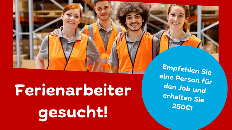 Ferienarbeiter für die Montage gesucht (m/w/d)