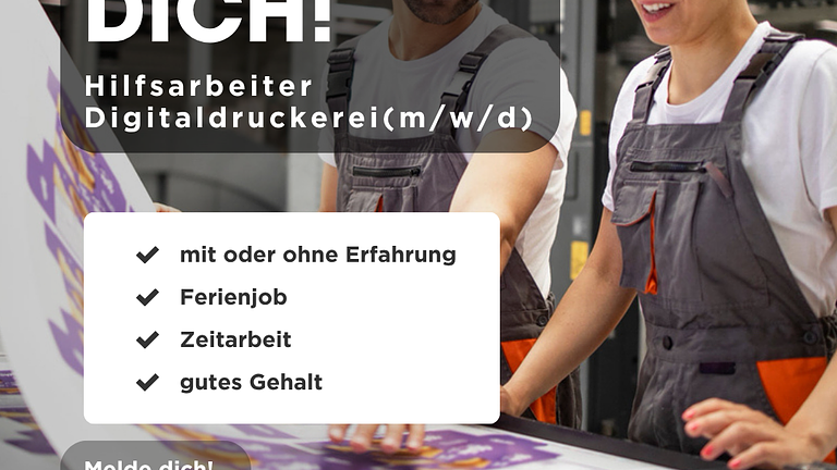 Sommerjob in moderner Digitaldruckerei / Wiesbaden
