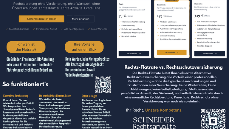 Rechts-Flatrate für Startup, Vereine und vieles mehr
