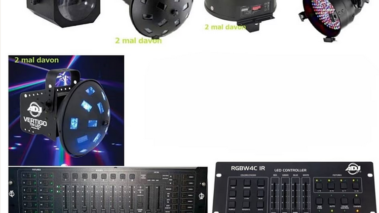 komplette licht anlage und nebelmaschine mit ersatz flüssigkeit