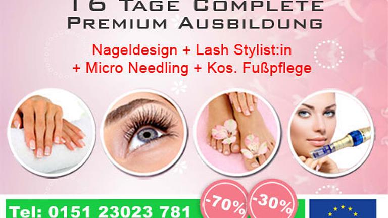 Nageldesign , Wimpern, Kosm. Fußpflege und Needling Kurs 16 Tage