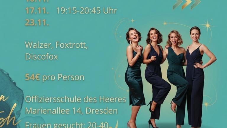 Wir suchen Tanzpartnerinnen zwischen 25 und 45 Jahren