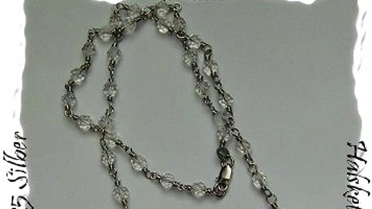 Kristallkette, 925 Silber