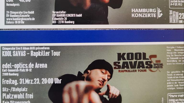 Vorschaubild 2x Kool Savas Hamburg 31.03. 35 Euro je Ticket