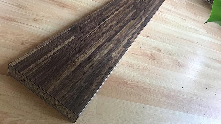 Vorschaubild Arbeitsplatte Küche schmal, echt Holz Furnier - NEU