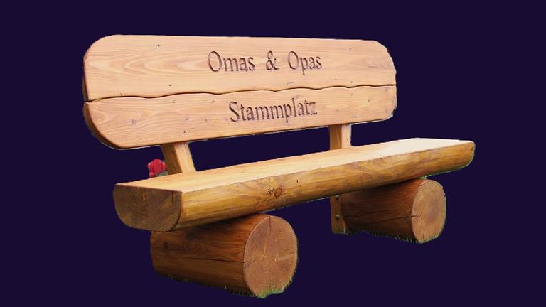 Die echte Gartenbank (Das Premium-Geschenk). Hochzeitsgeschenk.