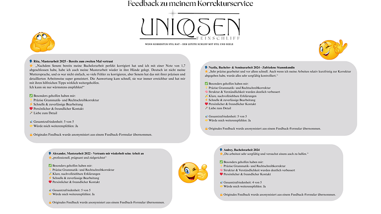 Lektorat/Korrekturlesen - Bachelorarbeit, Masterarbeit, HA etc.