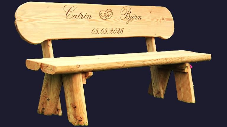 Holzbank . Jubiläumsgeschenk. Rentners Geschenk. Gartenbank.