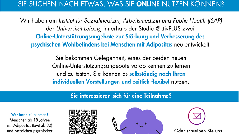 Studie: Stärkung psychische Gesundheit für Menschen mit Adipositas (online)