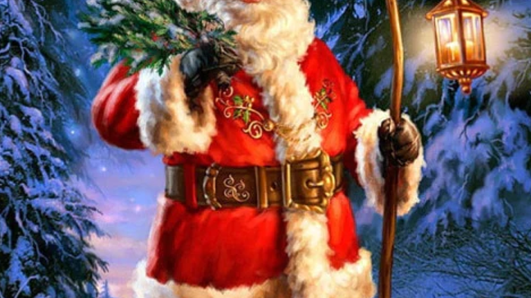 Vorschaubild Der Weihnachtsmann 🎅 besucht euch mit seinem Schlitten im Raum 